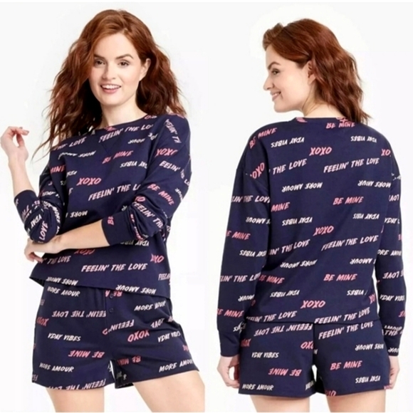 NEW Valentines Day Grayson Thread's Women's Pajama Short set size Medium - Picture 1 of 17